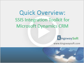 Youtube Video - Quick Overview of SSIS Integration Toolkit for Microsoft Dynamics CRM