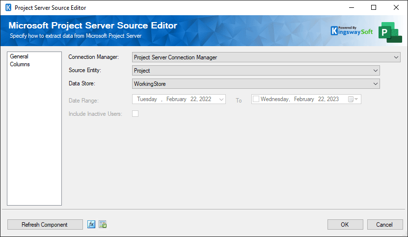 Microsoft Project Server Source Component