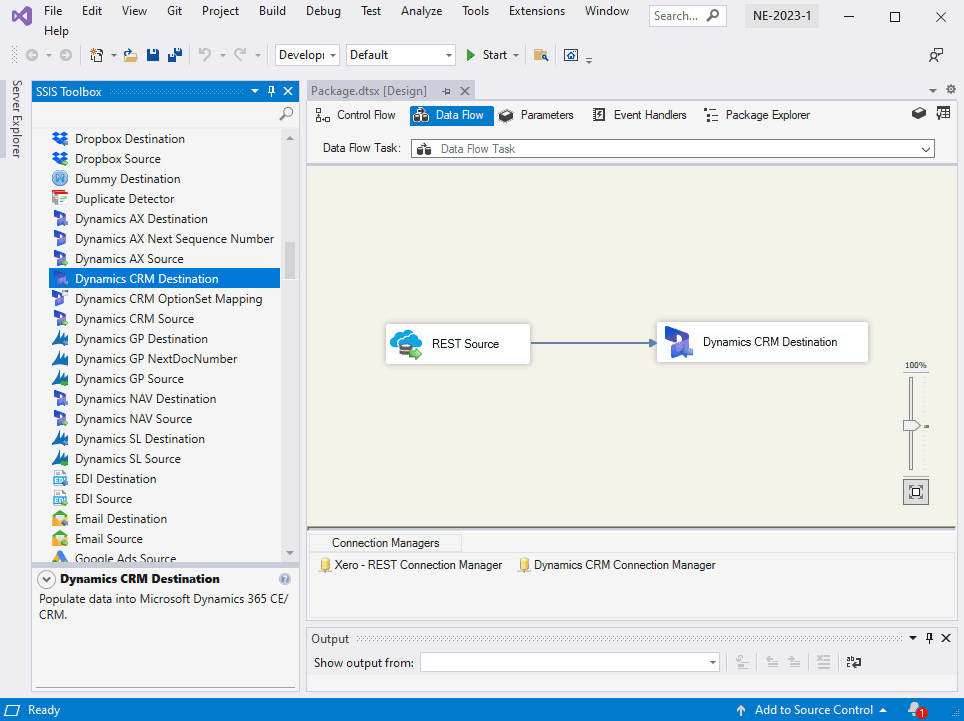 SSIS CRM Xero data integration