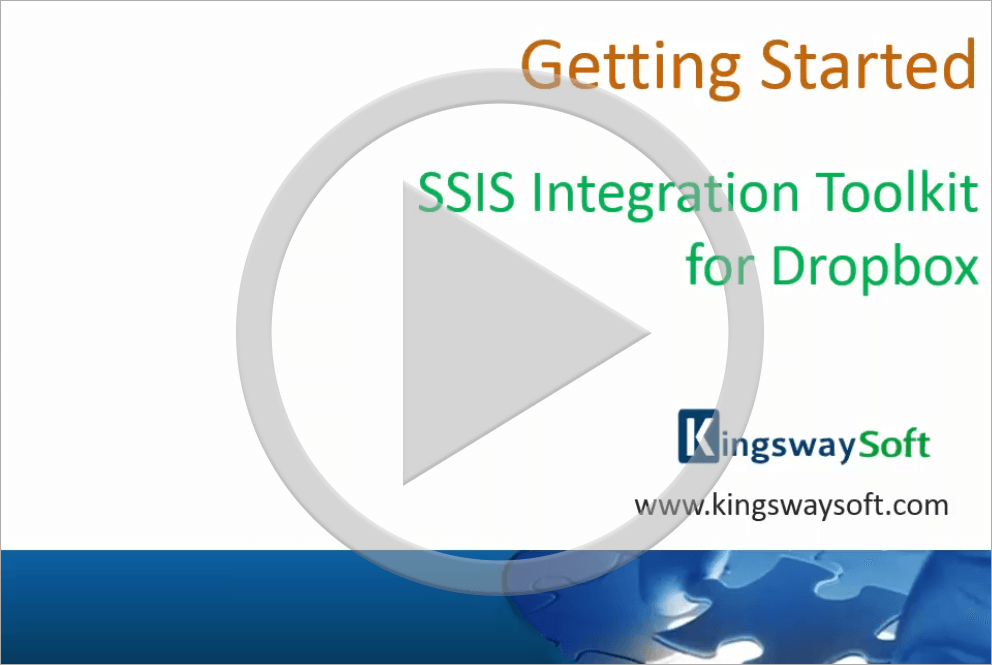 Youtube Video - Getting started with the SSIS Integration Toolkit for Dropbox