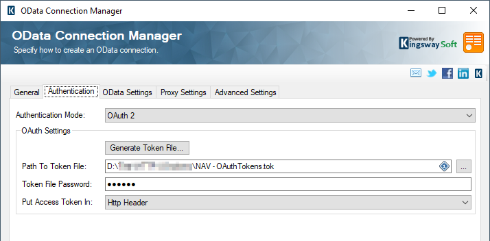 Image 007 - OData Connection Manager - BC Online OAuth Auth