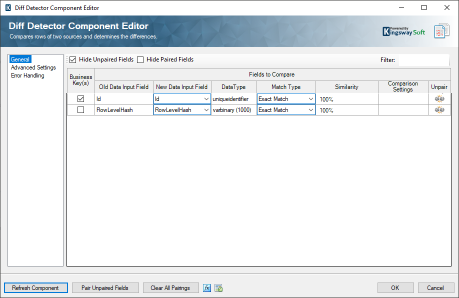 SSIS Diff Detector Component Editor