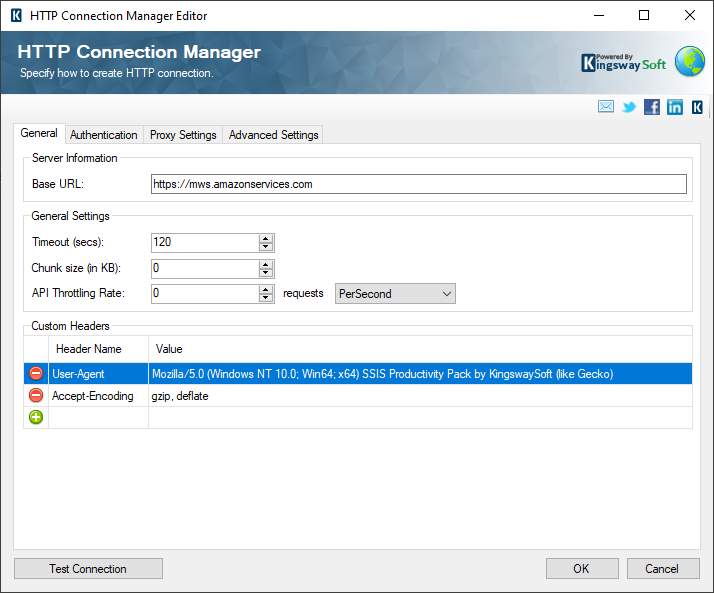 Amazon MWS HTTP Connection Manager