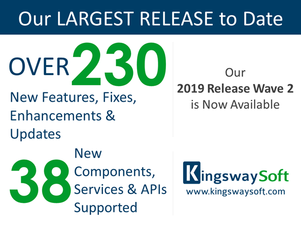2019 Release Wave 2 KingswaySoft 2019 Release Wave 2