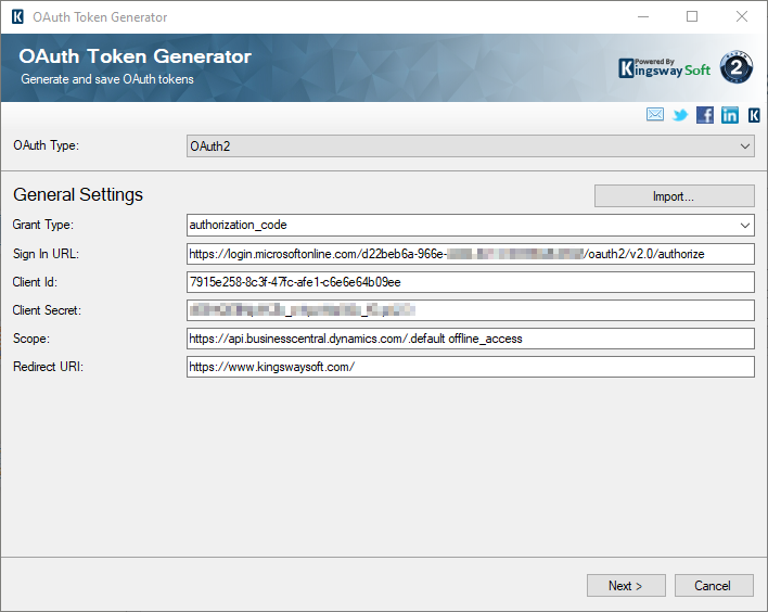 Image 005 - BC Online OAuth Token General Setting