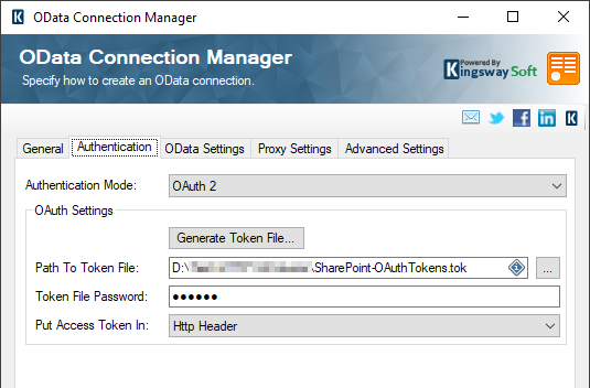 Image 005 - SharePoint OData Connection Manager Authentication