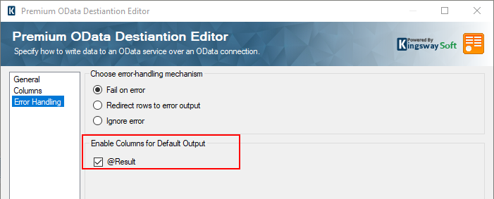 Image 009 - Premium OData Destiantion - Enable Output Column