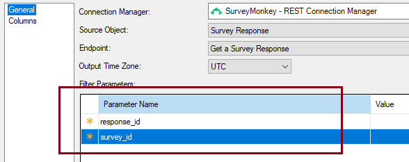 Working with REST SurveyMonkey Component