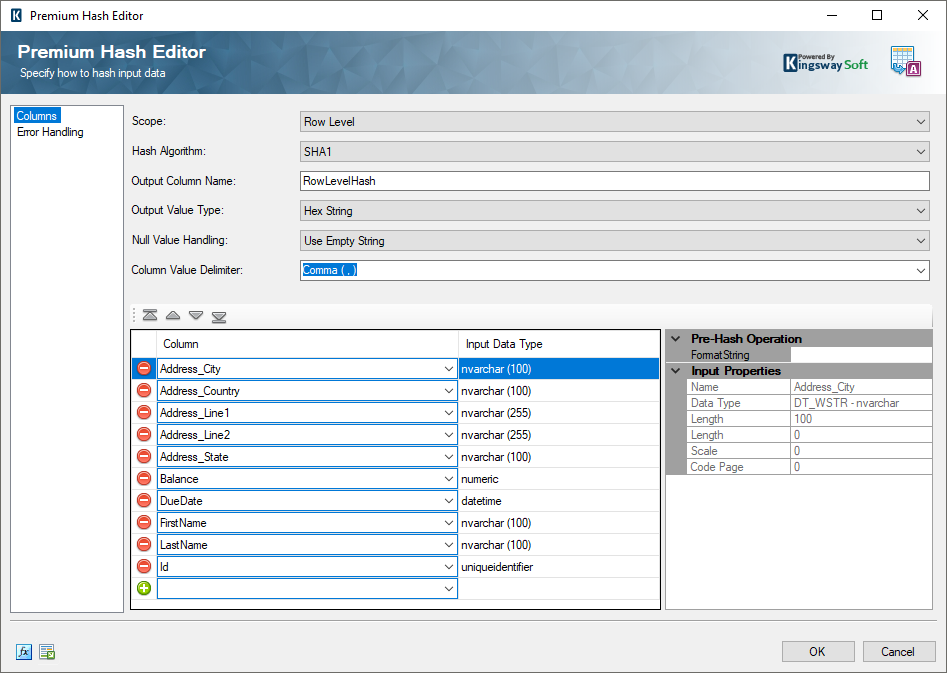 SSIS Premium Hash Editor