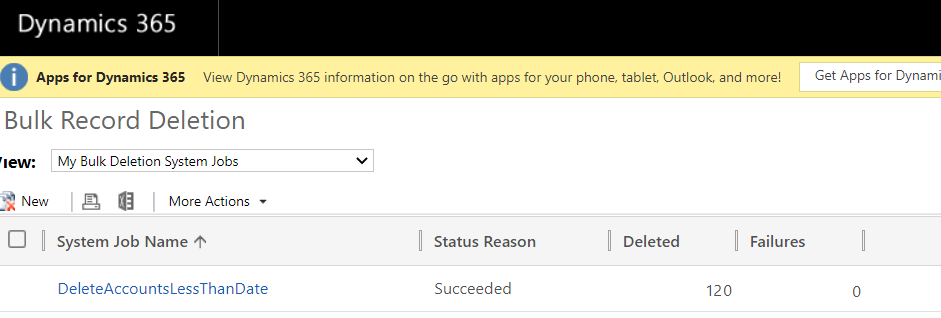 My Bulk Deletion System Jobs