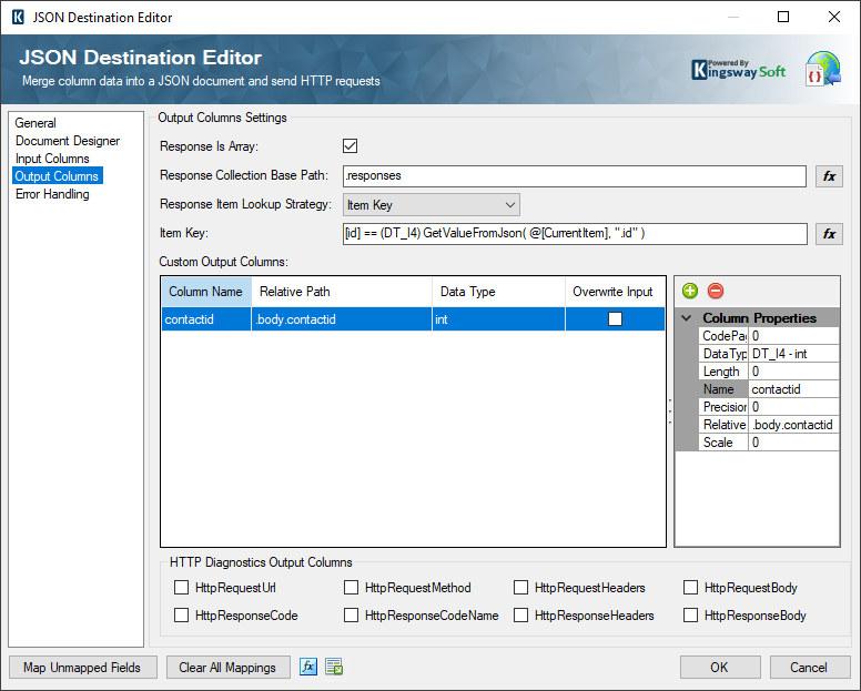 Image 011 - Example 3 JSON Destination Output Columns