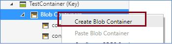 Create Blob Container