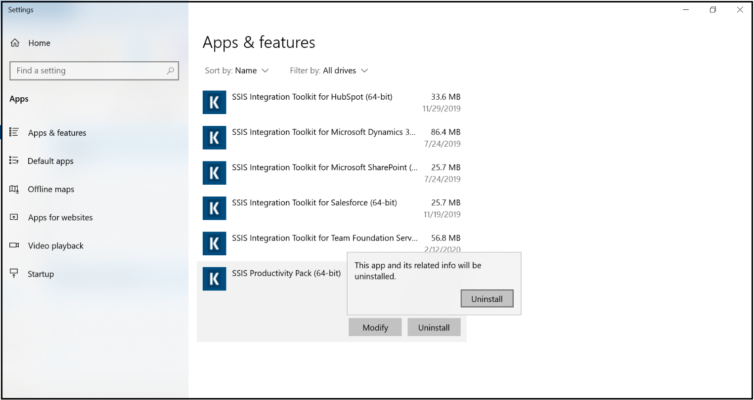 Windows Control Panel - Easiest Way to Uninstall KingswaySoft