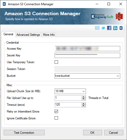Amazon S3 Connection Manager