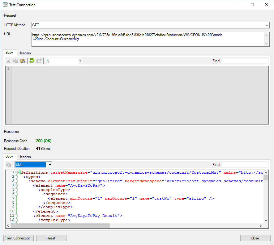 You are expecting to get a 200 OK response if the authentication is set up correctly.